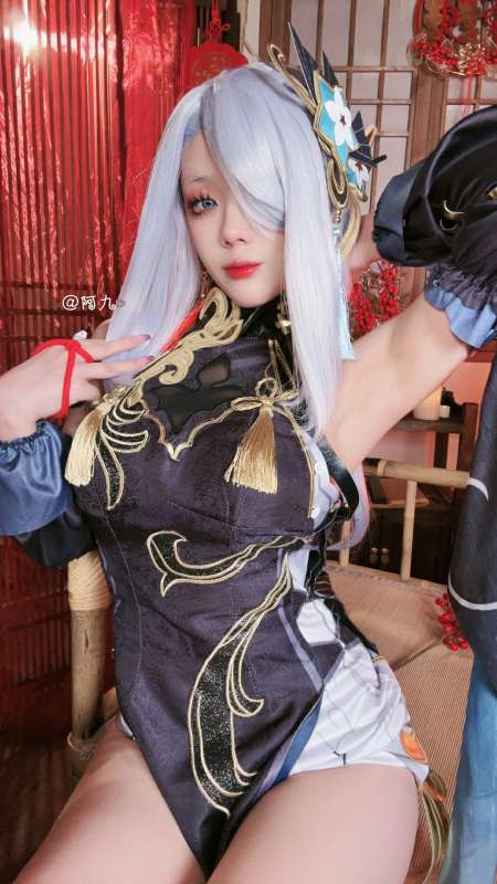 高质量coser阿九从不咕咕(九言)甘雨申鹤冷花幽露旗 [43P+15V/207M]